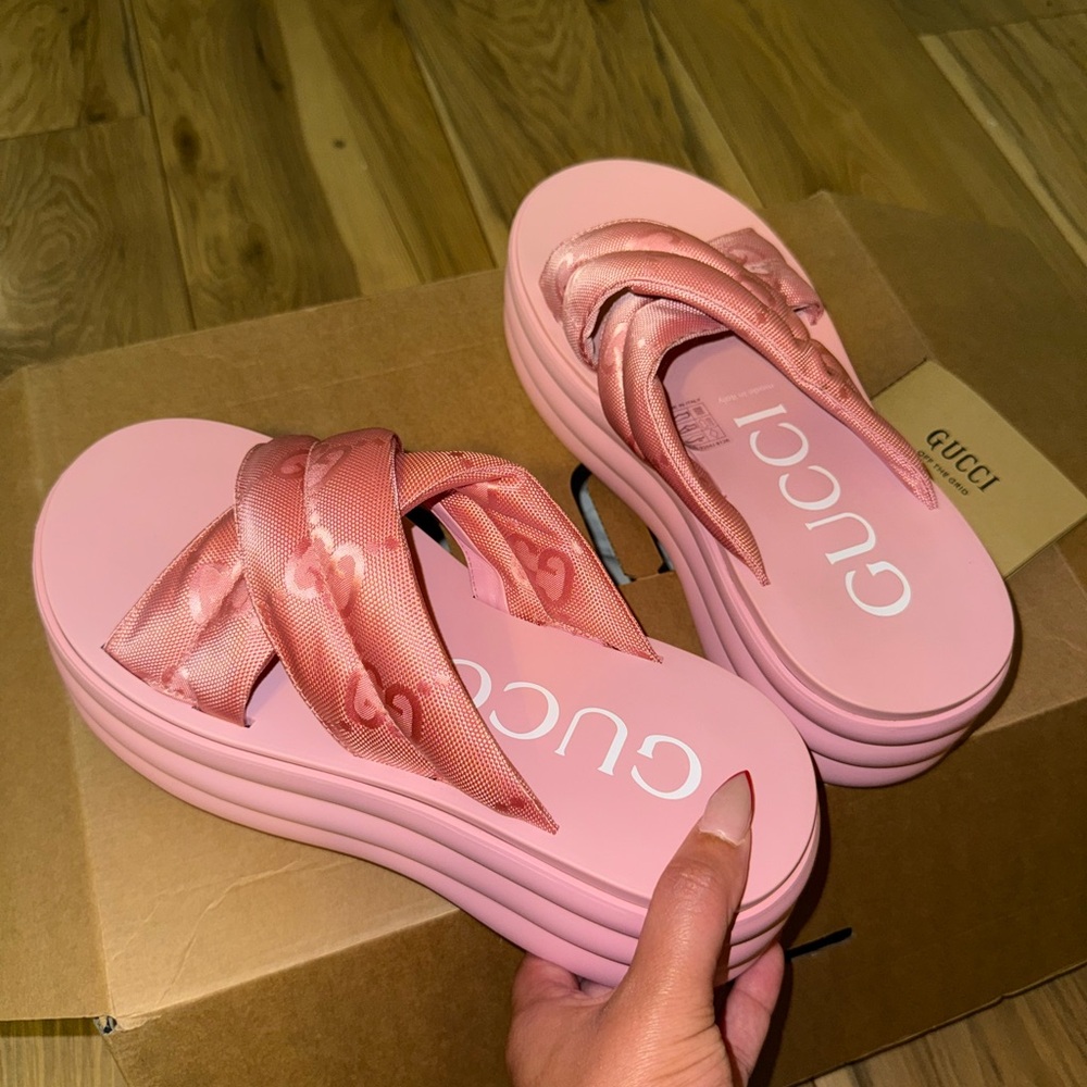 Gucci GG Jacquard slides